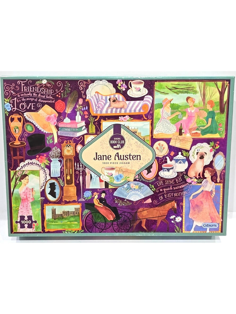 Jane Austen Puzzle 1000pc Gibsons Book Club Series British Author Story Complete